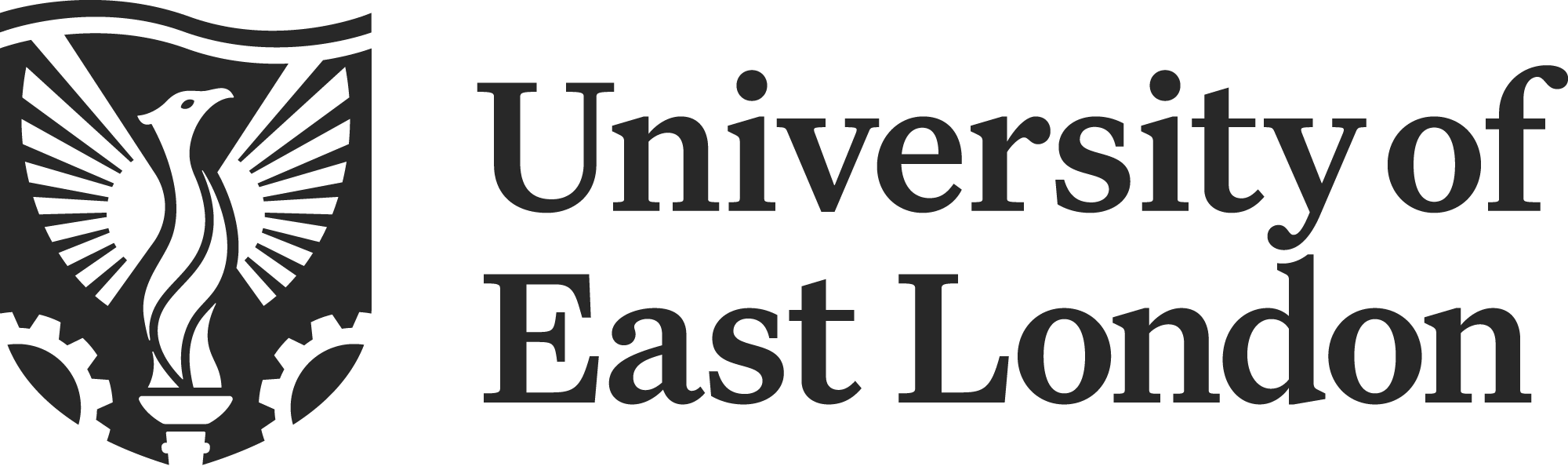 Uni East London Single Colour Logo RGB Black2000