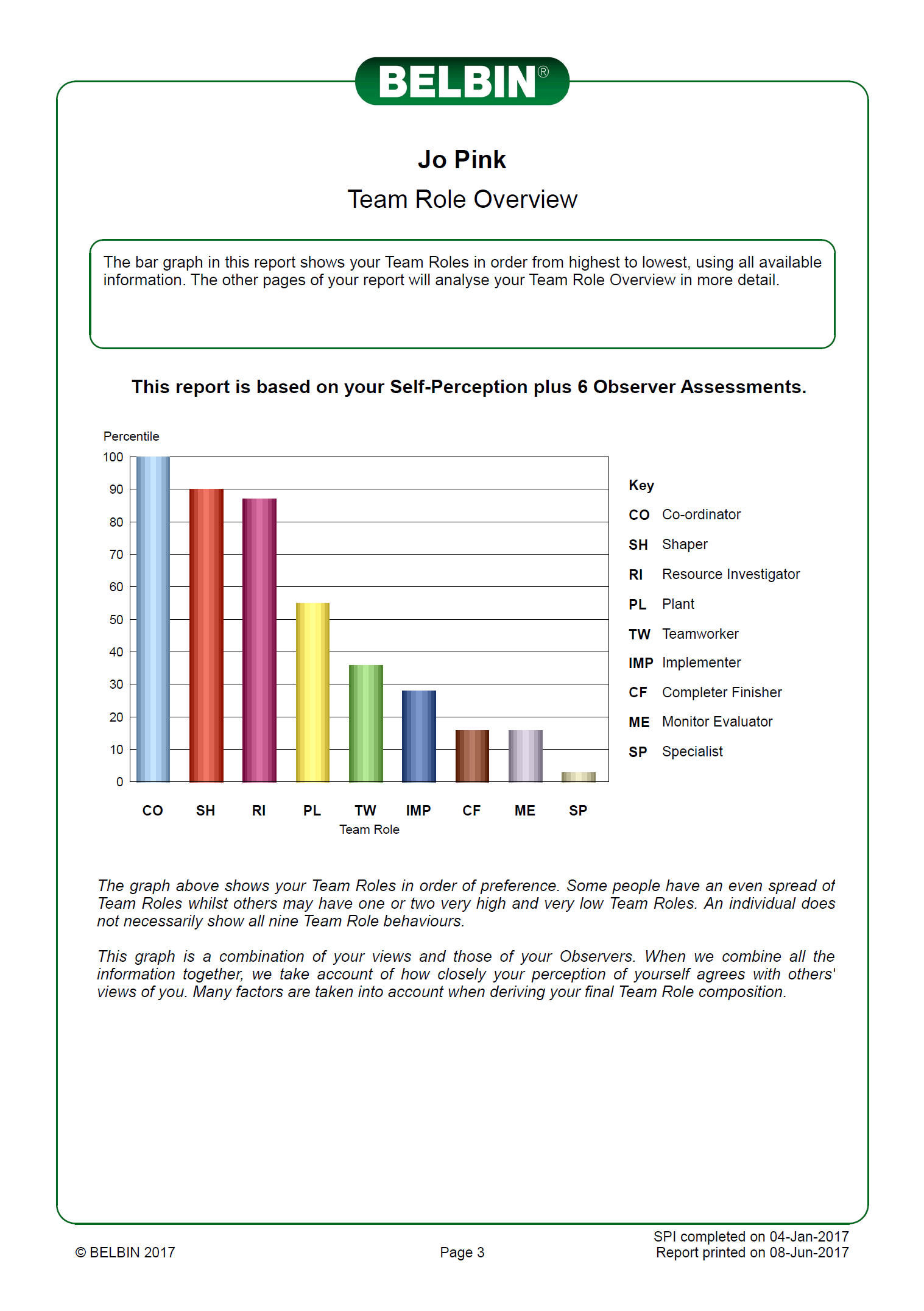 Belbin Chart