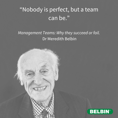 Nobody Is Perfect But A Team Can Be Meredith Belbin