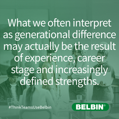 What We Often Interpret As Generational Difference May Actually Be The Result Of Experience, Career Stage And Increasingly Defined Strengths